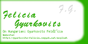 felicia gyurkovits business card